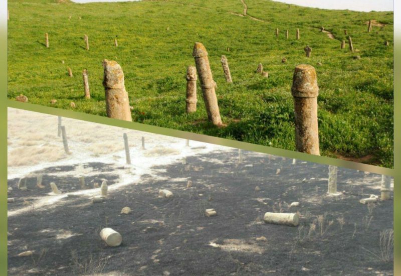 حریق در محوطه گورستان باستانی خالدنبی (ع)کلاله